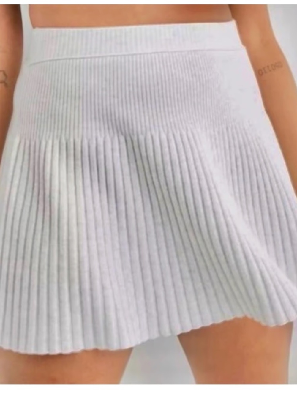 NWT Aerie Take Charge Wool Blend Skirt Light Grey
